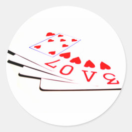 Liefde zit in de Kaarten Ronde Sticker