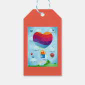 Liefde zit in de labels van het geschenk cadeaulabel (Voorkant)