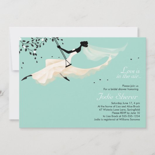 Liefde zit in de lucht - Bridal Shower Invitation Kaart (Voorkant)