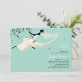 Liefde zit in de lucht - Bridal Shower Invitation Kaart (Staand voorkant)