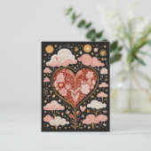 Liefde zit in de lucht briefkaart (Staand voorkant)