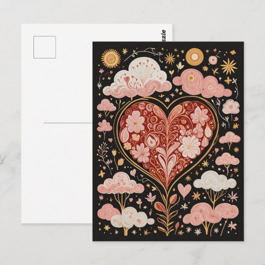 Liefde zit in de lucht briefkaart (Voorkant / Achterkant)