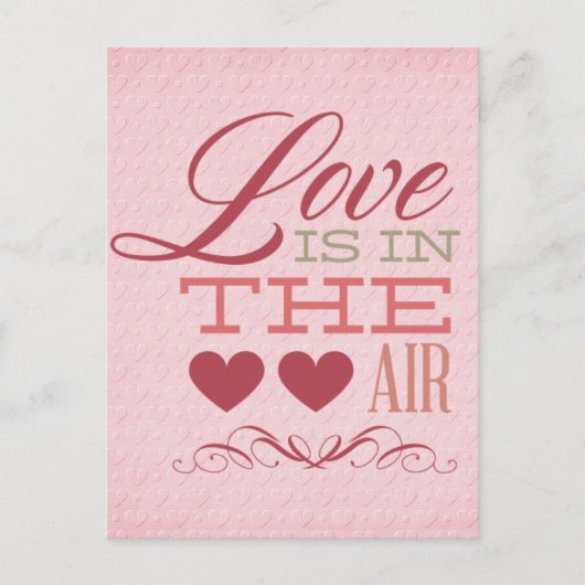 Liefde zit in de lucht briefkaart (Voorkant)
