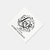 Liefde zit in de lucht bruiloft servet (Hoek)