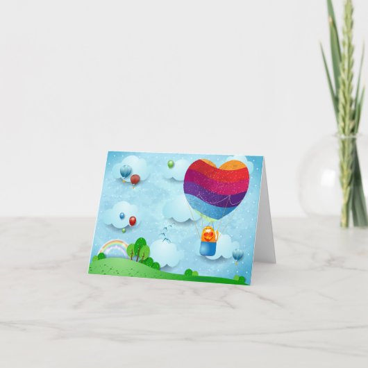 Liefde zit in de lucht feestdagen kaart (Voorkant)