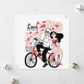 Liefde zit in de lucht feestdagenkaart