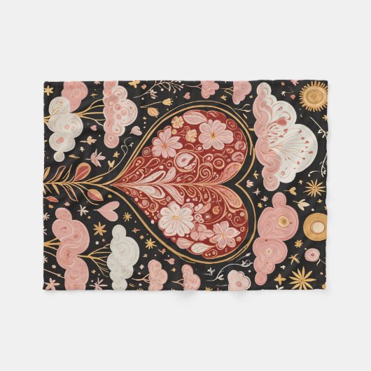 Liefde zit in de lucht fleece deken (Voorkant (Horizontaal))