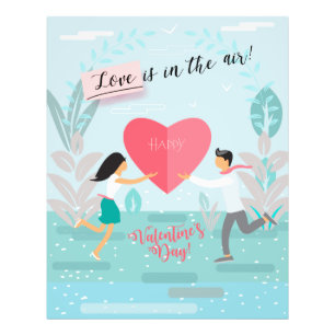 "Liefde zit in de lucht!" Gelukkig Valentijnsdag M Foto Afdruk