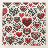 Liefde zit in de lucht glazen onderzetter (Voorkant)