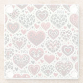 Liefde zit in de lucht glazen onderzetter (Achterkant)