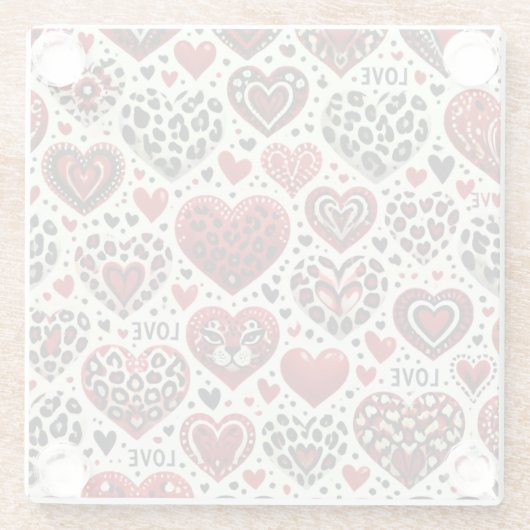 Liefde zit in de lucht glazen onderzetter (Achterkant)