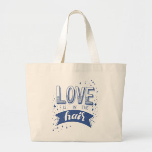 Liefde zit in de lucht grote tote bag