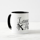 Liefde zit in de lucht/Haarstylist Mok (Voorkant links)