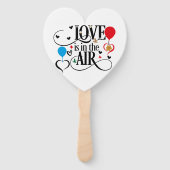Liefde zit in de lucht handwaaier (Voorkant)