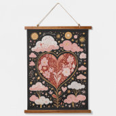 Liefde zit in de lucht hangend wandkleed (Voorkant)