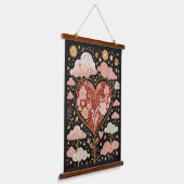 Liefde zit in de lucht hangend wandkleed (Gebogen)