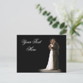 Liefde zit in de lucht, het eerste paar dansen briefkaart (Staand voorkant)