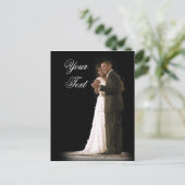 Liefde zit in de lucht, het eerste paar dansen briefkaart (Staand voorkant)