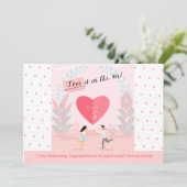 "Liefde zit in de lucht!" Jubileum met versiering Kaart (Staand voorkant)