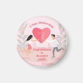 "Liefde zit in de lucht!" Jubileum met versiering Magneet (Voorkant)