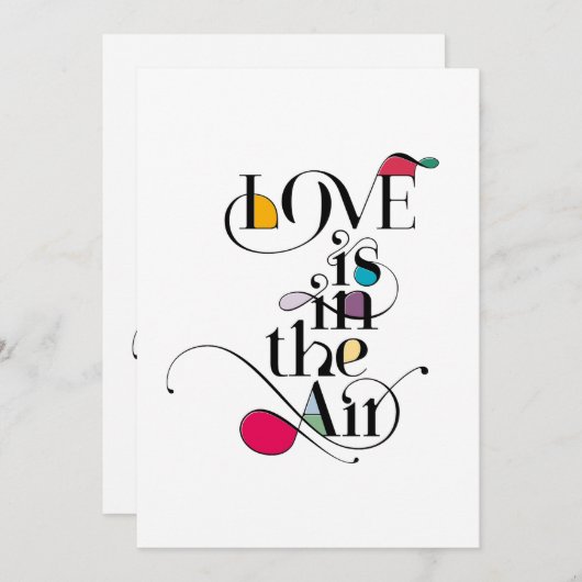 Liefde zit in de lucht kaart (Voorkant / Achterkant)