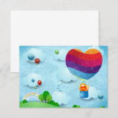 Liefde zit in de lucht kaart (Voorkant / Achterkant)