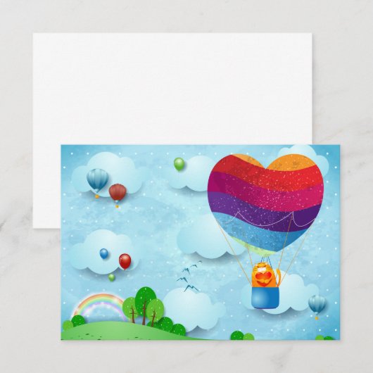 Liefde zit in de lucht kaart (Voorkant / Achterkant)