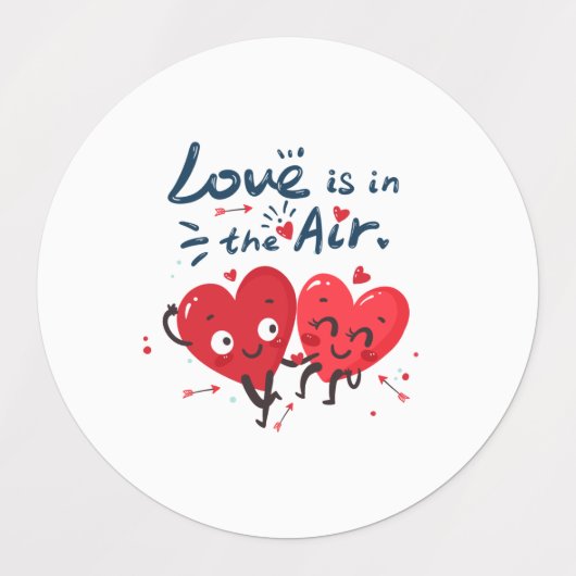 Liefde zit in de lucht labels (Design 2)