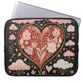 Liefde zit in de lucht laptop sleeve