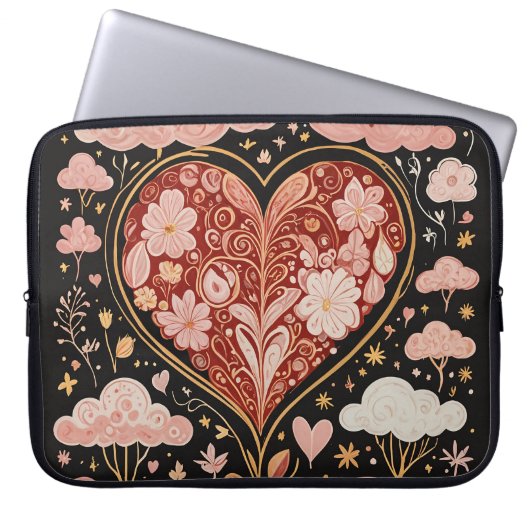Liefde zit in de lucht laptop sleeve (Voorkant)