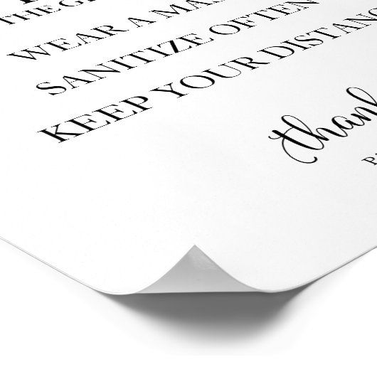 Liefde zit in de lucht, maar ook de Germs Sign Poster (Hoek)