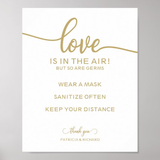 Liefde zit in de lucht, maar ook de Germs Sign Poster (Voorkant)