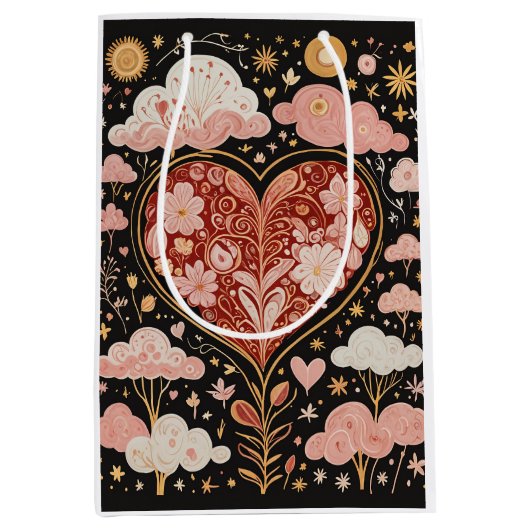 Liefde zit in de lucht medium cadeauzakje (Voorkant)