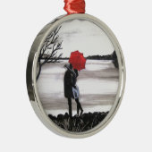 Liefde zit in de lucht metalen ornament (Rechts)