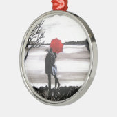 Liefde zit in de lucht metalen ornament (Links)