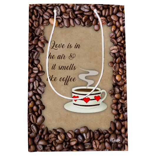 Liefde zit in de lucht - Middelgrote Gift Bag Medium Cadeauzakje (Voorkant)