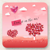 "Liefde zit in de lucht!" mooie liefdesboom Bier Onderzetter (Voorkant)