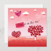 "Liefde zit in de lucht!" mooie liefdesboom Kaart (Voorkant / Achterkant)