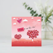 "Liefde zit in de lucht!" mooie liefdesboom Kaart (Staand voorkant)