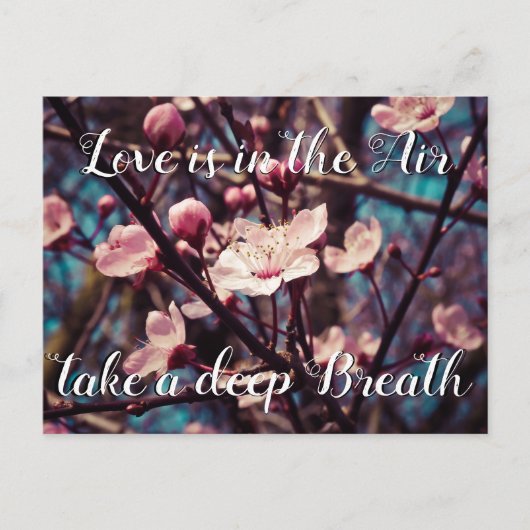 Liefde zit in de lucht, neem een diepe adem. | Len Feestdagenkaart (Voorkant)