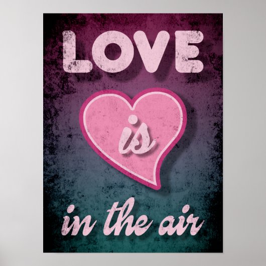 Liefde zit in de lucht poster (Voorkant)