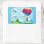 Liefde zit in de lucht rechthoekige sticker (Tas)