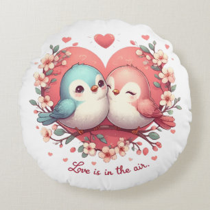 Liefde zit in de lucht rond kussen