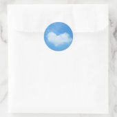 Liefde zit in de lucht ronde sticker (Tas)