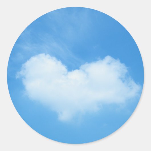 Liefde zit in de lucht ronde sticker (Voorkant)