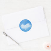 Liefde zit in de lucht ronde sticker (Envelop)