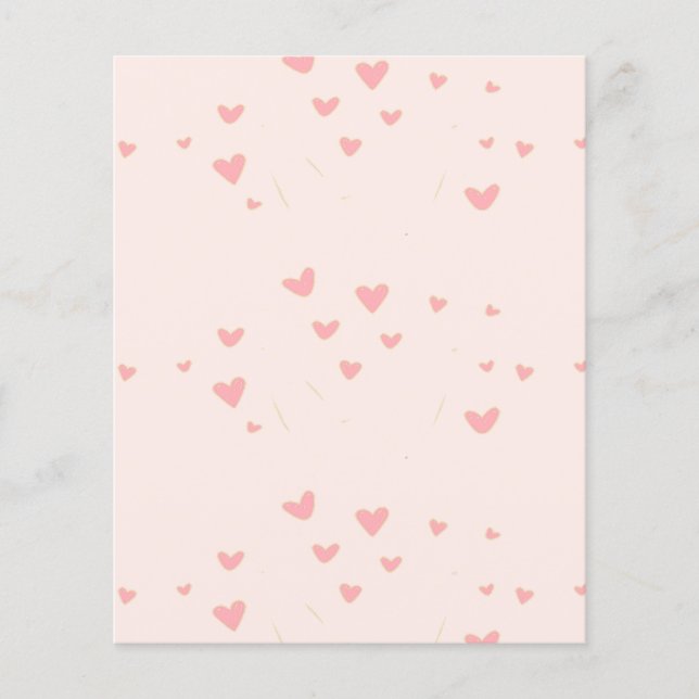 Liefde zit in de lucht roze harten (Voorkant)