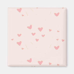 Liefde zit in de lucht roze harten magneet