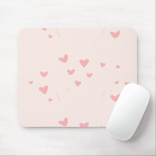 Liefde zit in de lucht roze harten muismat