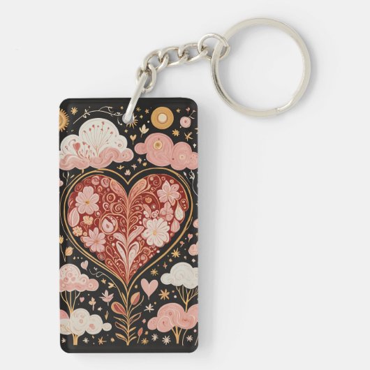 Liefde zit in de lucht sleutelhanger (achterkant)